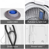Costway 17" Portable Automatic Laundry Washing Machine with Drain Pump