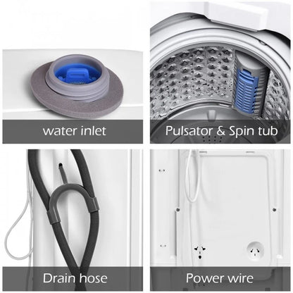Costway 17" Portable Automatic Laundry Washing Machine with Drain Pump