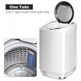 Costway 17" Portable Automatic Laundry Washing Machine with Drain Pump