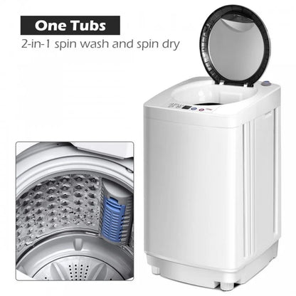 Costway 17" Portable Automatic Laundry Washing Machine with Drain Pump