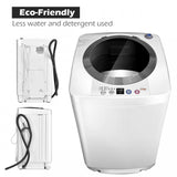 Costway 17" Portable Automatic Laundry Washing Machine with Drain Pump