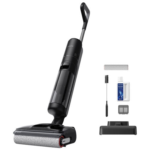 Dreame FloorX 500 Cordless Bagless Wet/Dry Upright Vacuum & Mop for Hard Floors with 18kPa, 50 min, 90°C Self-Cleaning - Black