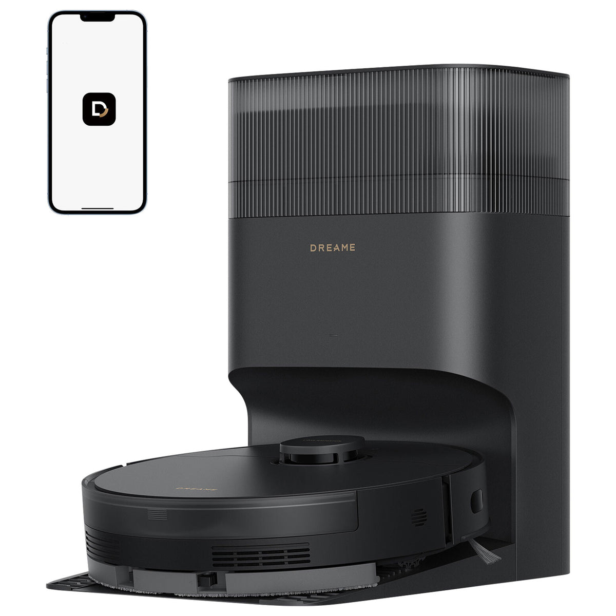 Dreame GoVac 300 Robot Vacuum & Mop for Multi-Surface with Self-Cleaning, Auto-Emptying Dock, Smart Mapping, 13,000Pa Suction - Black