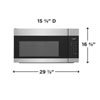 Frigidaire FMOS174CBS Over the Range Microwave, 30 inch Exterior Width, 1.7 cu. ft. Capacity, 300 CFM, 1,000 W Watts, LED, Stainless Steel colour