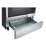 LG LSIL6332FE 6.3 cu. ft. Smart Induction Slide-in Range with Convection and Air Fry drawer open view