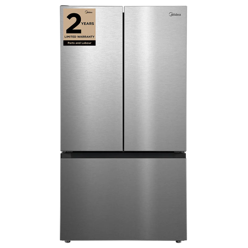 Midea MRF32I6BST French Door Refrigerator, 36 inch Width, 31.5 cu. ft. Capacity, Water Dispenser (Interior), Ice Dispenser (Freezer Located), ENERGY STAR Certified, Stainless Steel colour