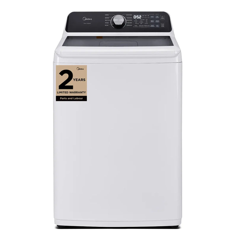 Midea MLTW52M2BWW Top Load Washer, 5.2 cu. ft. Washer Capacity, 700 RPM Washer Spin Speed, 6 Wash Cycles, 4 Temperature Settings, White colour