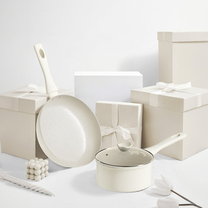 Velosan VP-1QTZ02-5A2 Aluminum Cookware Set (2 Pieces) - White