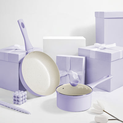 Velosan VP-1QTZ03-5A2 Aluminum Cookware Set (2 Pieces)- Purple