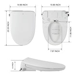 R&T V3200 Electric Bidet Seat with Remote Control Elongated