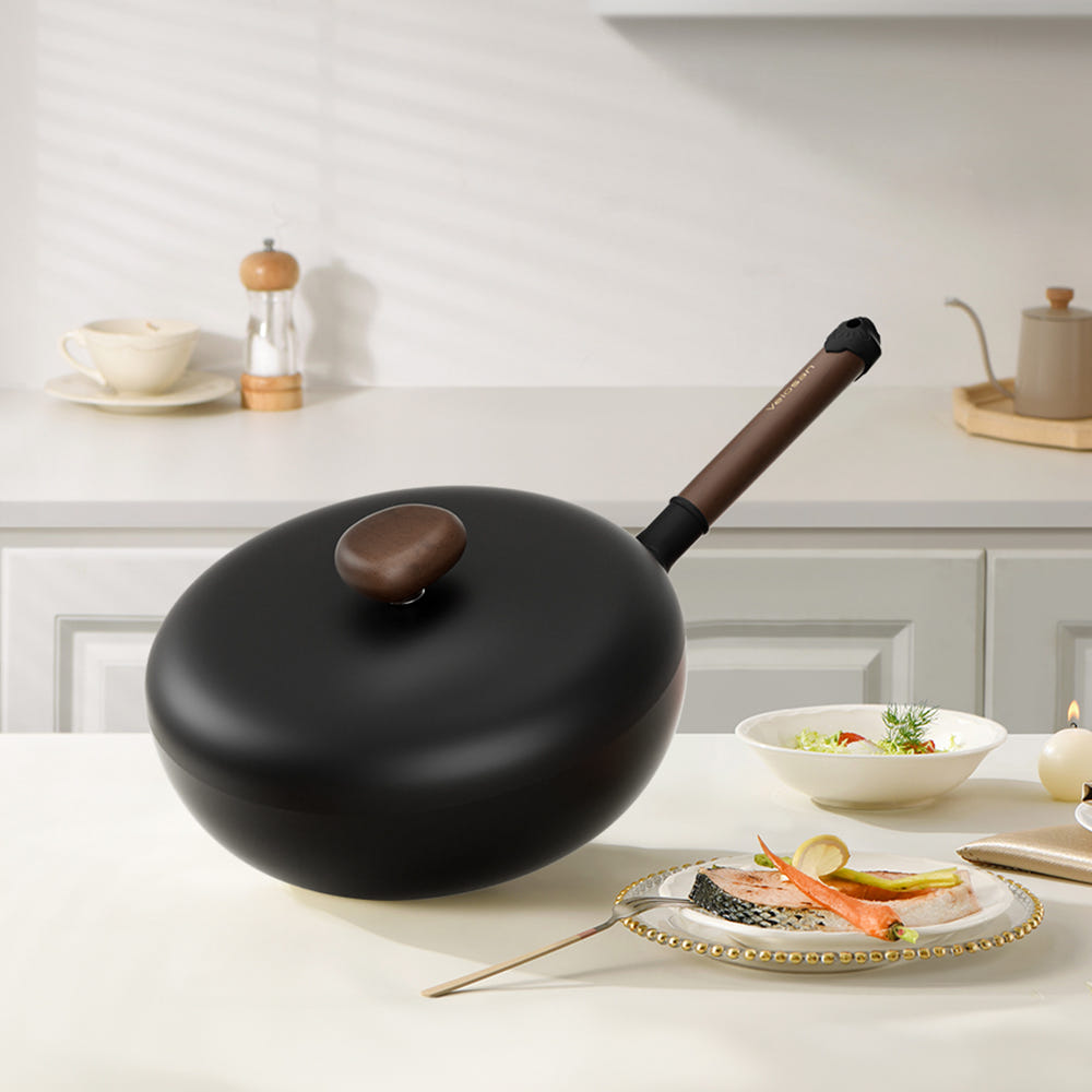Velosan VE073-32Bl01 32cm Iron Fry Wok