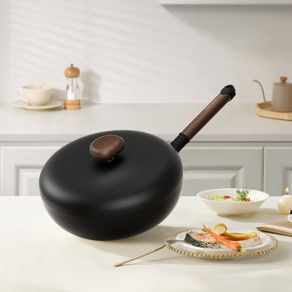 Velosan VE073-32Bl01 32cm Iron Fry Wok