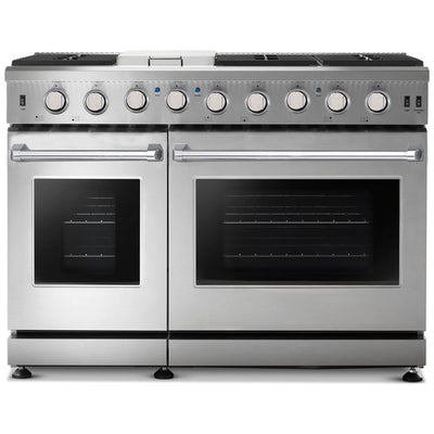Alberta 48'' Stainless Steel Professional Freestanding Full Gas Range