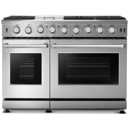 Alberta 48'' Stainless Steel Professional Freestanding Full Gas Range