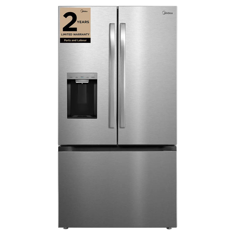 Midea MRF29D9BST French Door Refrigerator, 36 inch Width, 28.9 cu. ft. Capacity, Water Dispenser (Exterior), Ice Dispenser (Thru Door), ENERGY STAR Certified, Stainless Steel colour