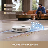 DREAME L40s Ultra Kit Robot Vacuum and Mop, Auto-Empty, Mop Self-Cleaning, 19KPa Suction, 100% Detangling DuoBrush, Extending Mops and Side Brush, 3 Extra Dust Bags, Black