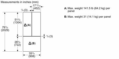 Bosch B36IT100NP Benchmark® Built-in Bottom Freezer Refrigerator 36'' Softclose® Flat Hinge