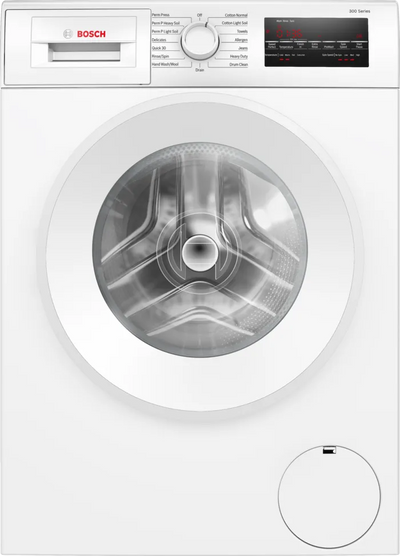 Bosch WGA14400UC Front Load Compact Washer, ENERGY STAR Certified, 2.2 cu. ft. Washer Capacity, 15 Wash Cycles, White colour