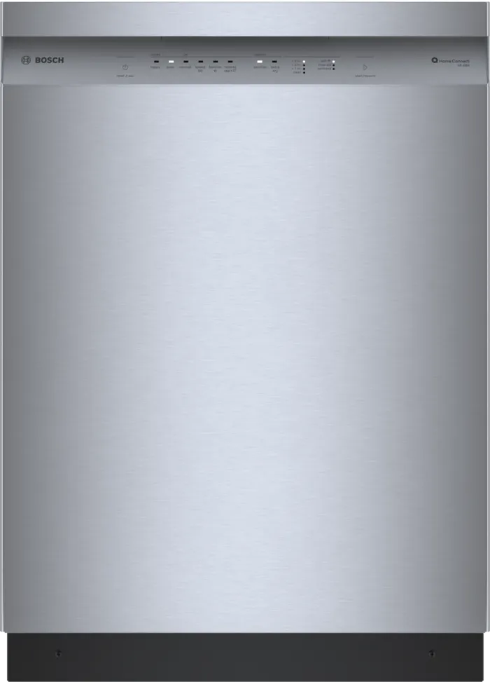 博世 SHE41CM5N 洗碗机，24 英寸外部宽度，48 dB 分贝级别，全控制台，不锈钢（内部），8 种洗涤程序，12 种容量（餐具），支持 Wifi，不锈钢色