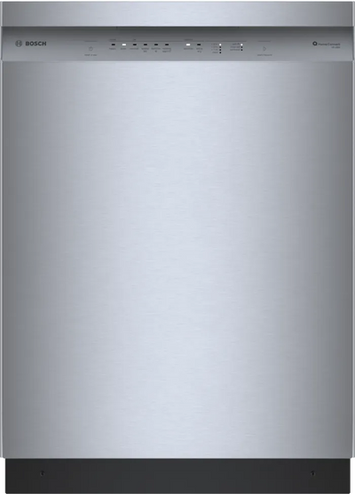 博世 SHE41CM5N 洗碗机，24 英寸外部宽度，48 dB 分贝级别，全控制台，不锈钢（内部），8 种洗涤程序，12 种容量（餐具），支持 Wifi，不锈钢色