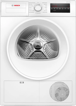 Bosch WPA12100UC Electric Dryer, 23 1/2 inch Width, 4 cu. ft. Capacity, 3 Temperature Settings, Stackable, White colour