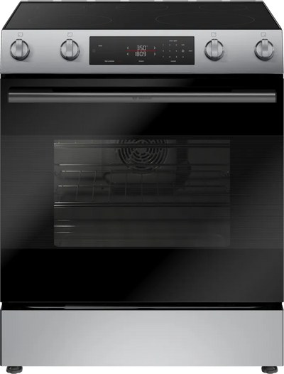 Bosch 100 Series HEF1050MC Electric Range, 30 inch Exterior Width, Self Clean, 4 Burners, Storage Drawer, Air Fry, 1 Ovens, Stainless Steel colour