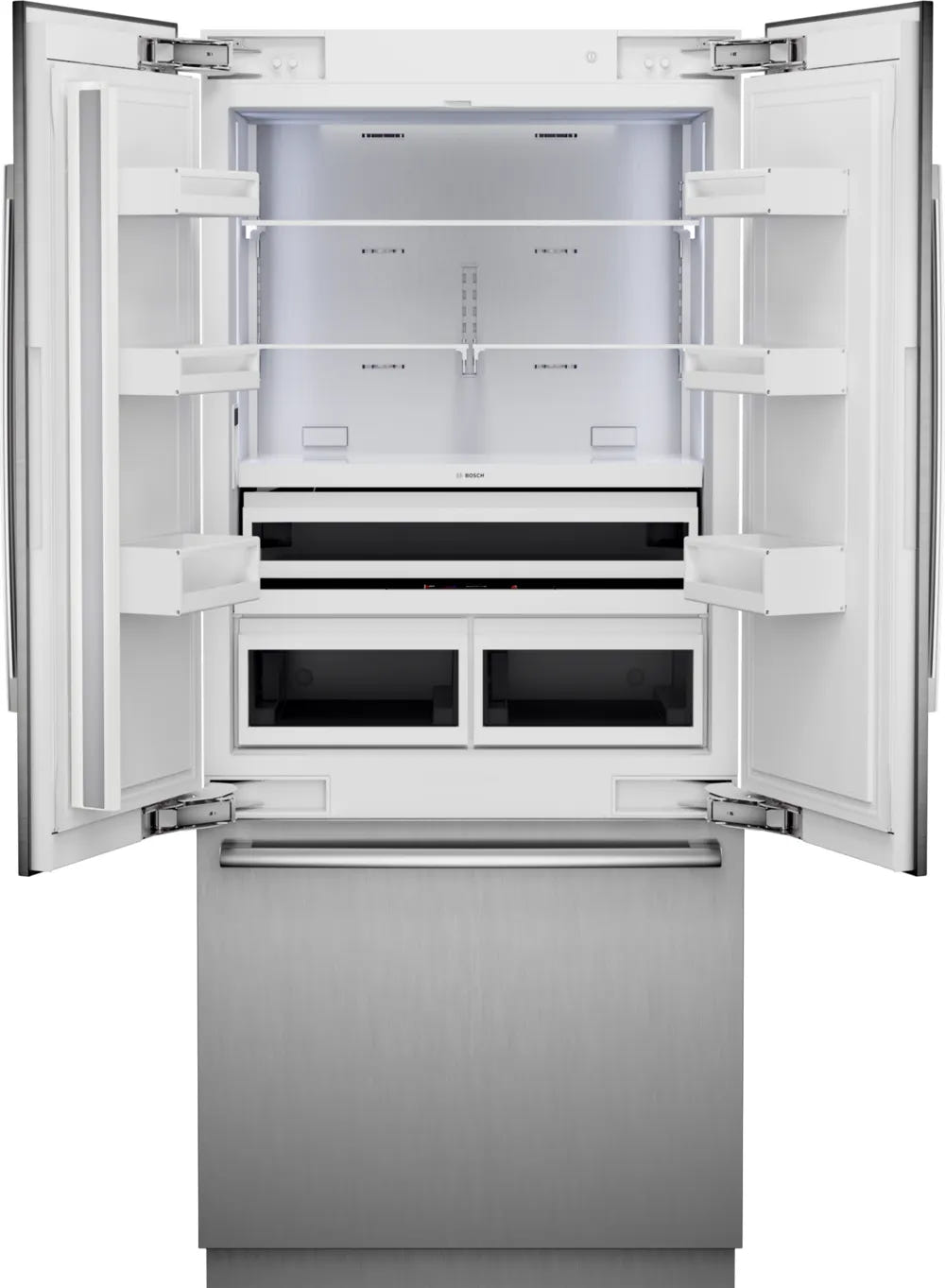 Bosch B36BT130NS Benchmark® Built-in Bottom Freezer Refrigerator 36'' Softclose® Flat Hinge