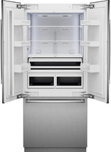 Bosch Benchmark Series B36BT130NS French Door Refrigerator, 36 inch Width, 20.1 cu. ft. Capacity, Counter Depth, Water Dispenser (Interior), Ice Dispenser (Freezer Located), ENERGY STAR Certified, Stainless Steel colour