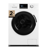 Midea MLH27N5AWWC Front Load Washer, 24 inch Width, 3.1 cu. ft. Washer Capacity, 1,300 RPM Washer Spin Speed, 16 Wash Cycles, 5 Temperature Settings, Water Heater, ENERGY STAR Certified, White colour