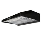 Vesta Atlanta 30" Black Stainless Steel Under Cabinet Range Hood side view