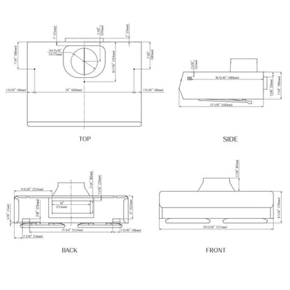 Augusta 850CFM 30'' Stainless Steel Under Cabinet Range Hoods