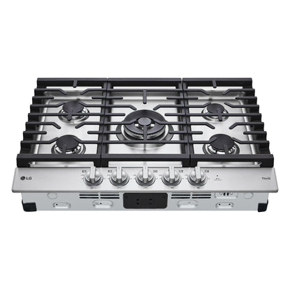 30” Smart Gas Cooktop with UltraHeat™ 22K BTU Dual Burner and LED Knobs CBGJ3027S