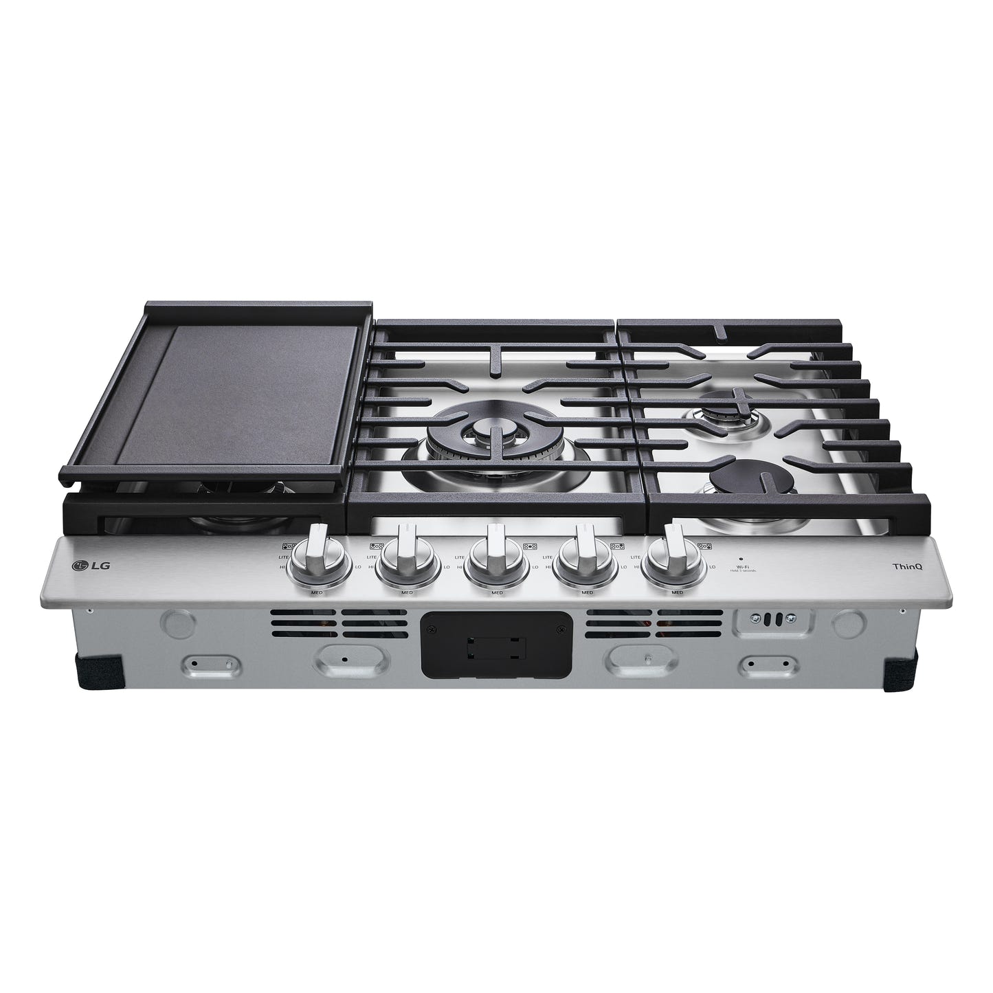 30” Smart Gas Cooktop with UltraHeat™ 22K BTU Dual Burner and LED Knobs CBGJ3027S