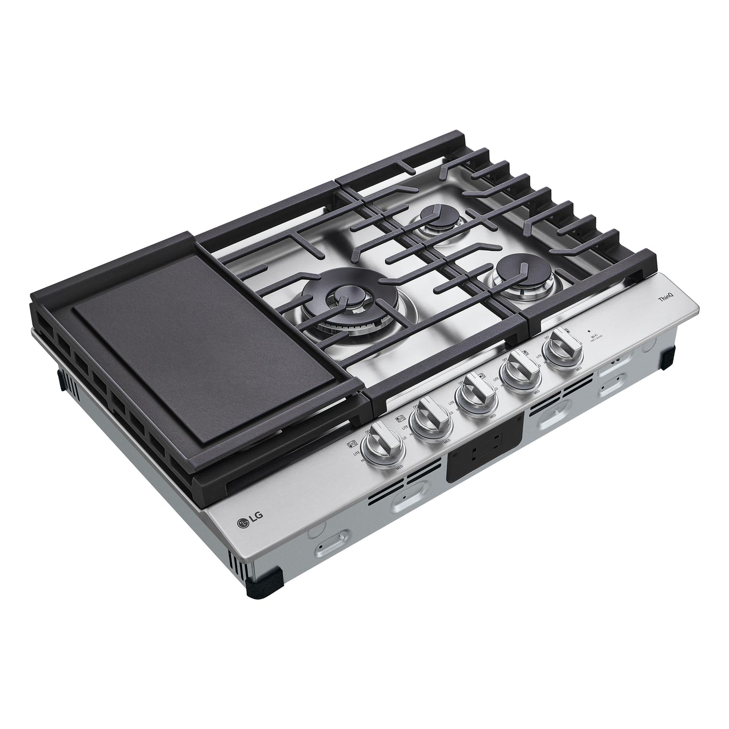 30” Smart Gas Cooktop with UltraHeat™ 22K BTU Dual Burner and LED Knobs CBGJ3027S