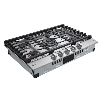 30” Smart Gas Cooktop with UltraHeat™ 22K BTU Dual Burner and LED Knobs CBGJ3027S
