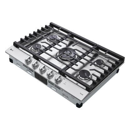 30” Smart Gas Cooktop with UltraHeat™ 22K BTU Dual Burner and LED Knobs CBGJ3027S