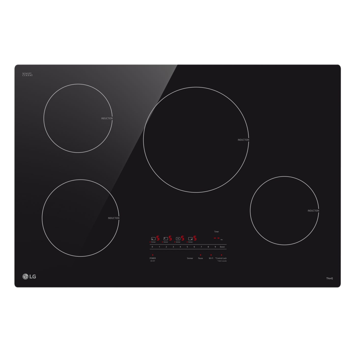30” Smart Induction Cooktop with UltraHeat™ 4.3kW Element CBIH3013BE