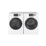 GE Compact Washer & Electric Dryer Bundle on a countertop