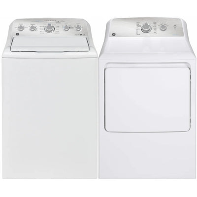 GE 顶开式洗衣机 GTW490BMRWS 和燃气烘干机 GTD40GBMRWS