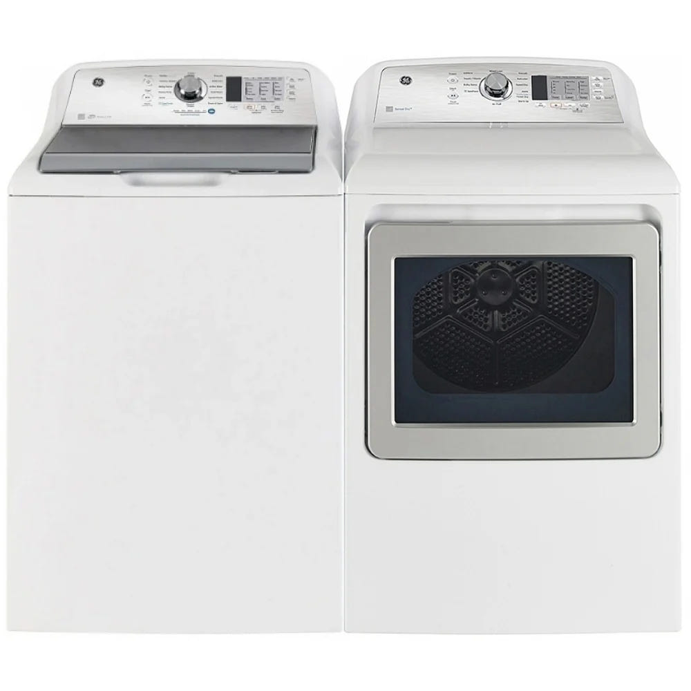 GE 顶开式洗衣机 GTW680BMRWS 和电动烘干机 GTD65EBMRWS