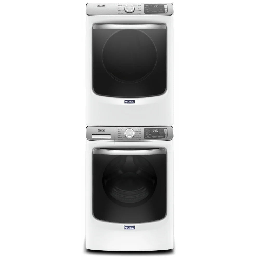 美泰克洗衣机 MHW8630HW 和电动烘干机 YMED8630HW 及堆叠套件 W10869845