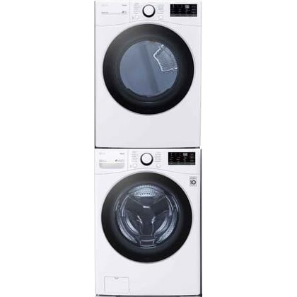 LG Washer WM3600HWA & Gas Dryer DLG3601W & Stacking Kit KSTK4