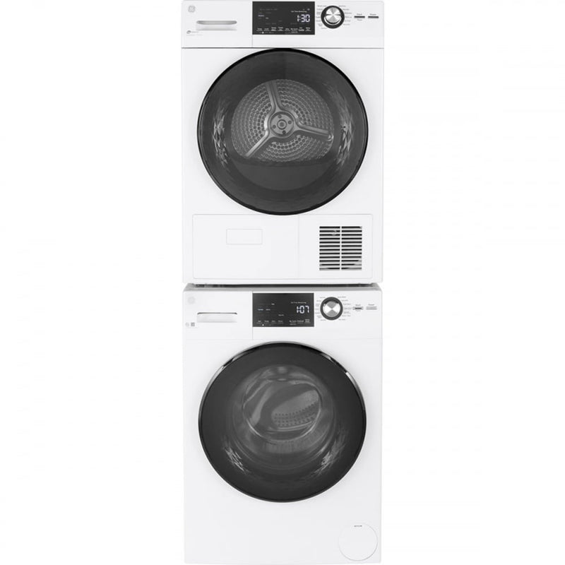 GE Washer GFW148SSMWW & Electric Dryer GFT14JSIMWW & Stacking Kit GFA24KITL