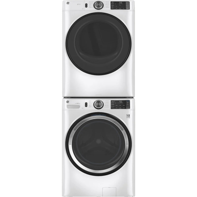 GE Washer GFW550SMNWW & Gas Dryer GFD55GSSNWW & Stacking Kit GFA28KITN