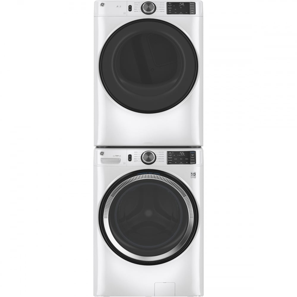 GE Washer GFW550SMNWW & Electric Dryer GFD55ESMNWW & Stacking Kit GFA28KITN