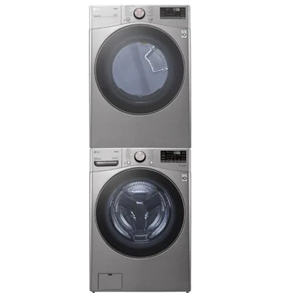 LG 洗衣机 WM3850HVA 和电动烘干机 DLEX3850V 及堆叠套件 KSTK4