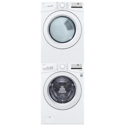 LG Washer WM3400CW & Electric Dryer DLE3400W & Stacking Kit KSTK4