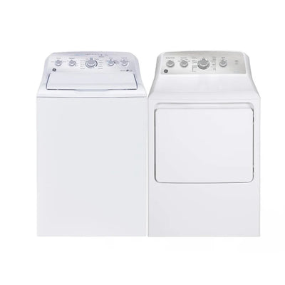 GE 顶开式洗衣机 GTW490BMRWS 和燃气烘干机 GTD45GBMRWS