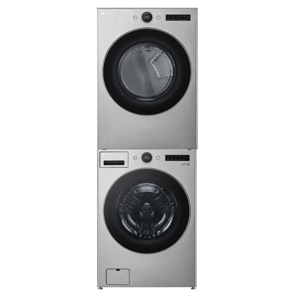 LG Washer WM5500HVA & Electric Dryer DLEX5500V & Stacking Kit KSTK4