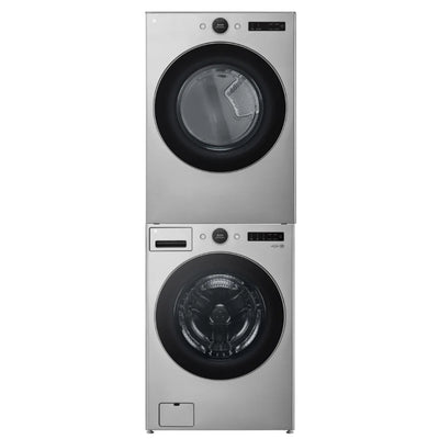 LG Washer WM5500HVA & Electric Dryer DLEX5500V & Stacking Kit KSTK4